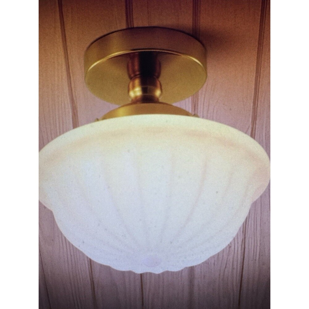 Schoolhouse Light Gold 9" Semi-Flush LOC:BR